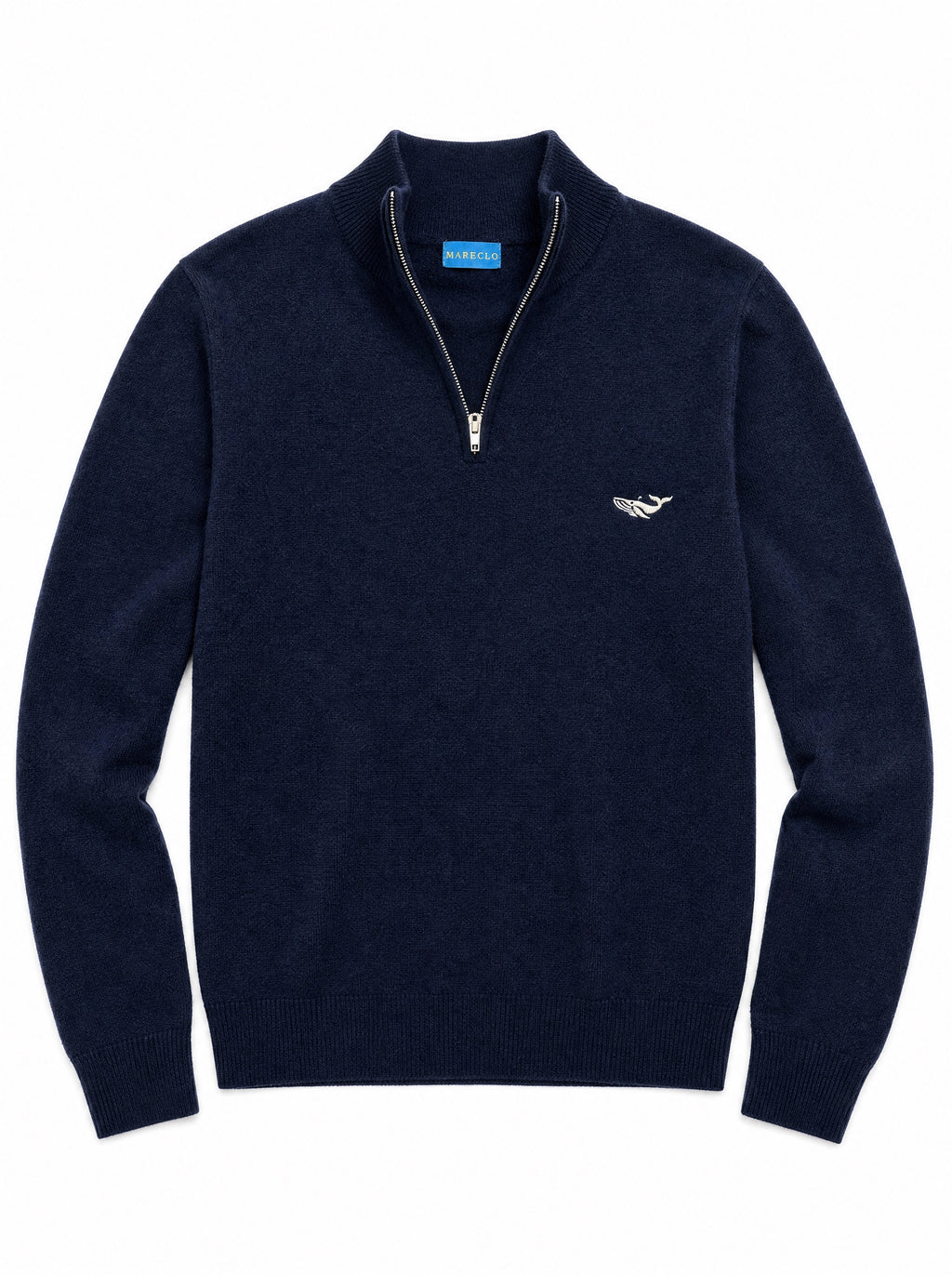 Mareclo Cashmere Quarter Zip - Navy