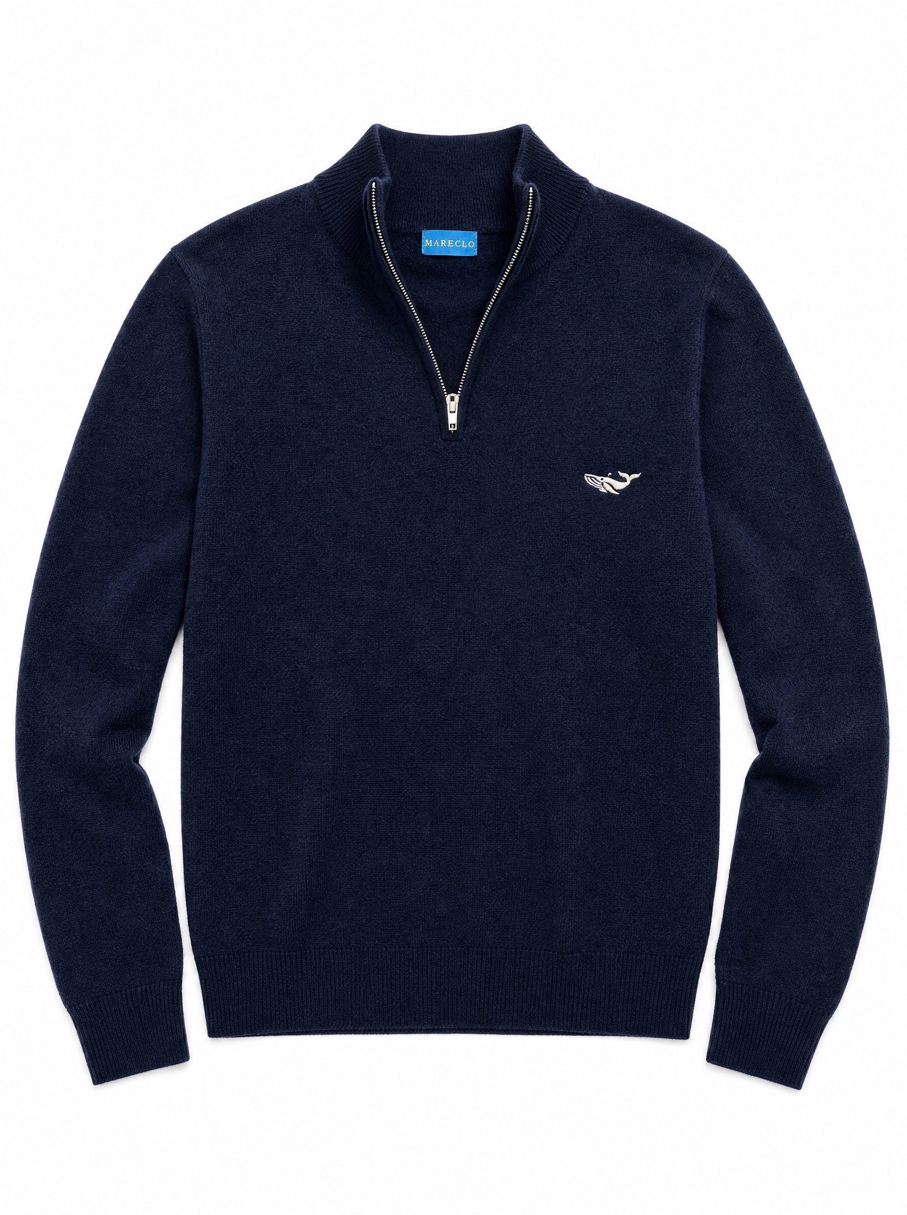 Mareclo Cashmere Quarter Zip - Navy